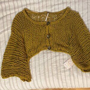 Free People Cropped Knit Cardigan- Size S